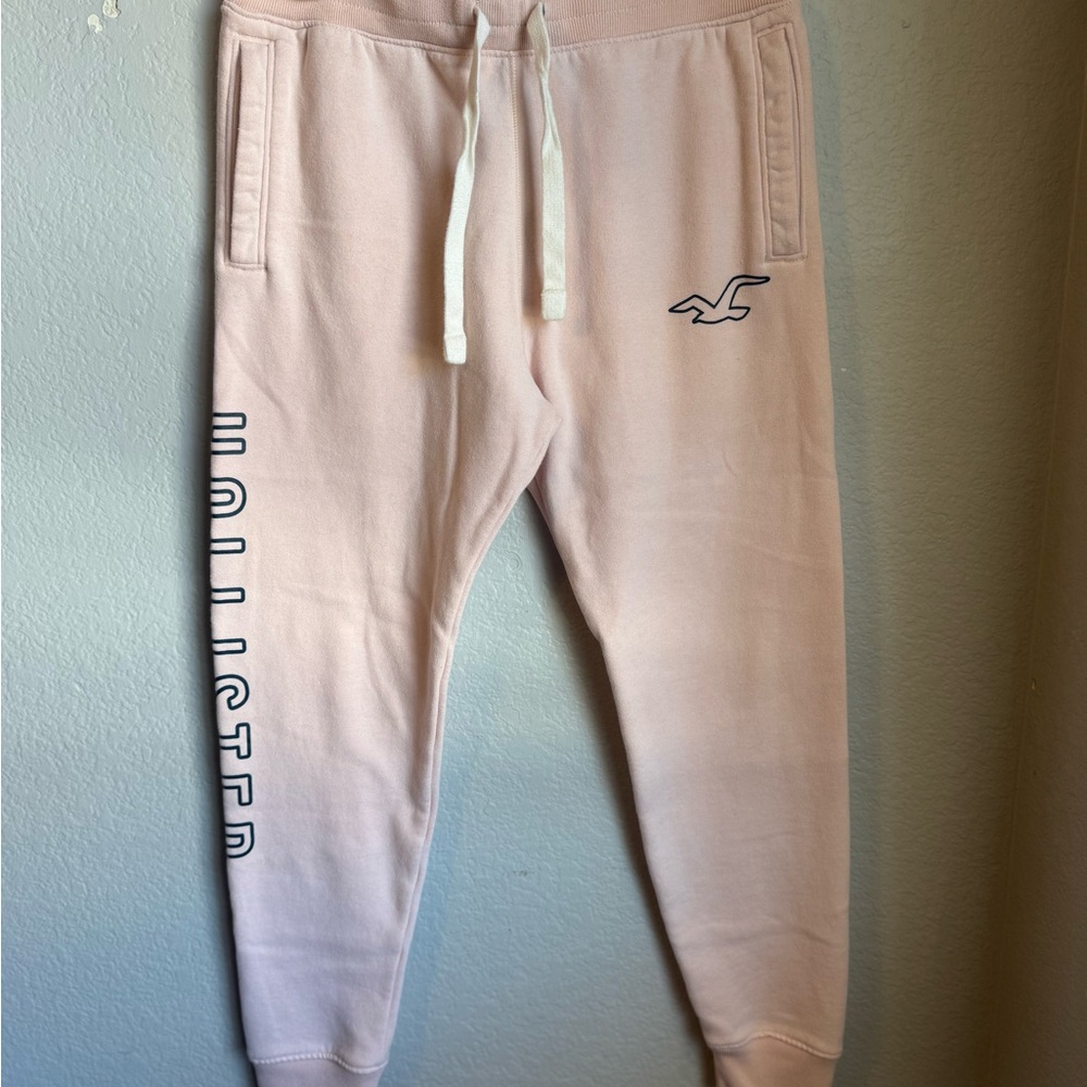 Hollister Light Pink Joggers with Logo